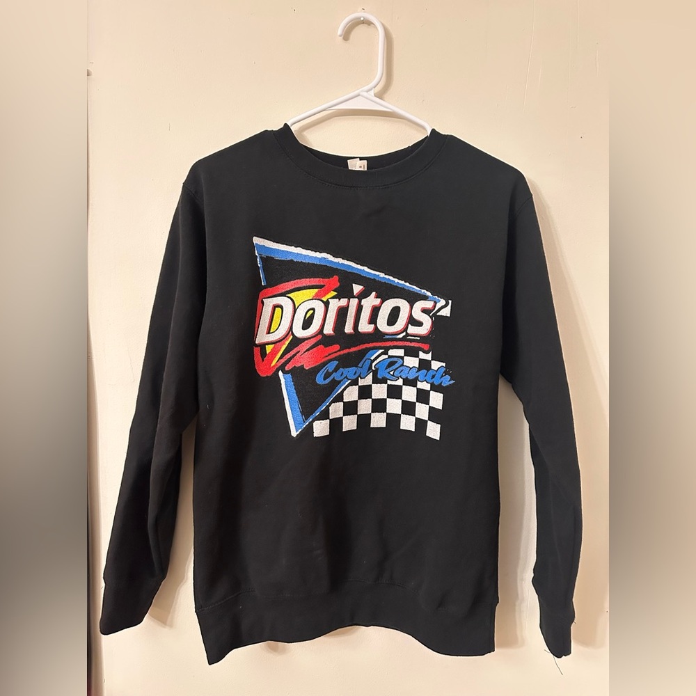 Doritos Black Crewneck Sweatshirt with Retro Logo